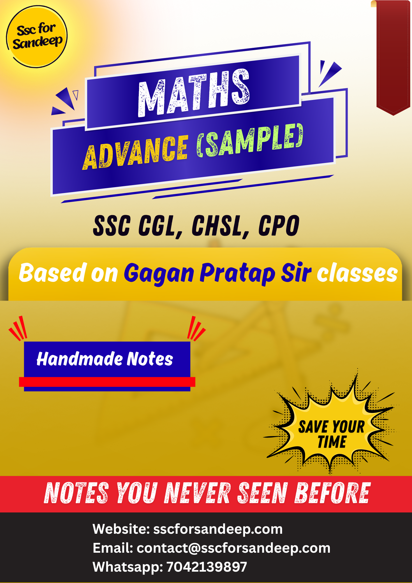 SSC for Sandeep - SSC CGL, CHSL, CPO, MTS Study Materials