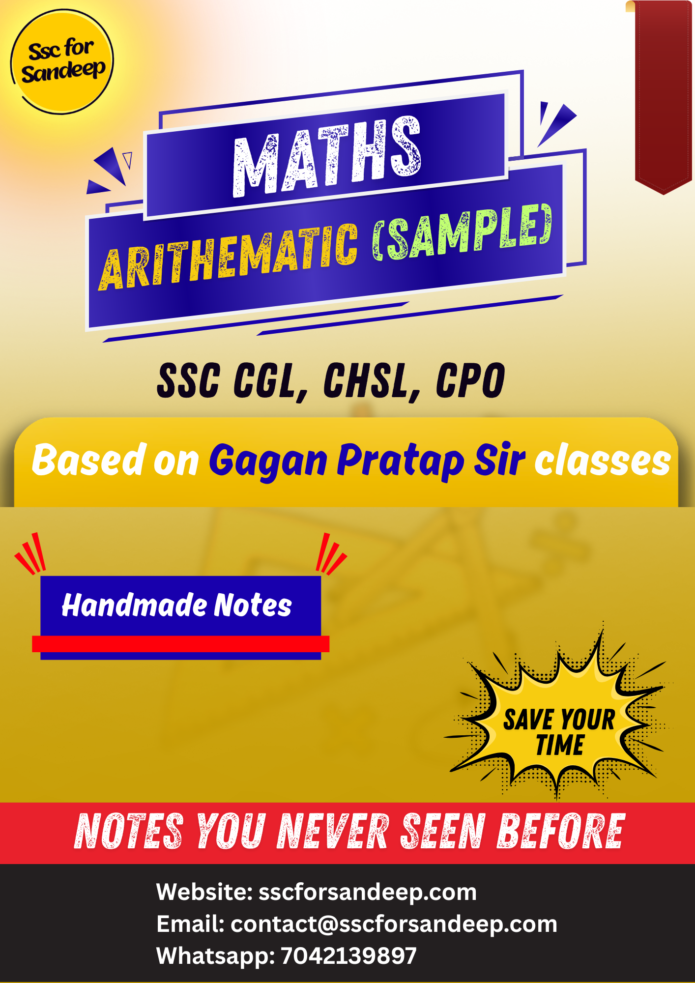 SSC for Sandeep - SSC CGL, CHSL, CPO, MTS Study Materials